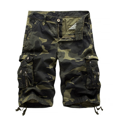 Camo Printed Knee Length Cargo Shorts