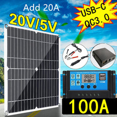 200W Solar Panel Kit 12V Battery Charger