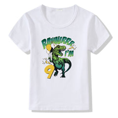 Children's T-shirt Numbers 1-9 Birthday T-shirt