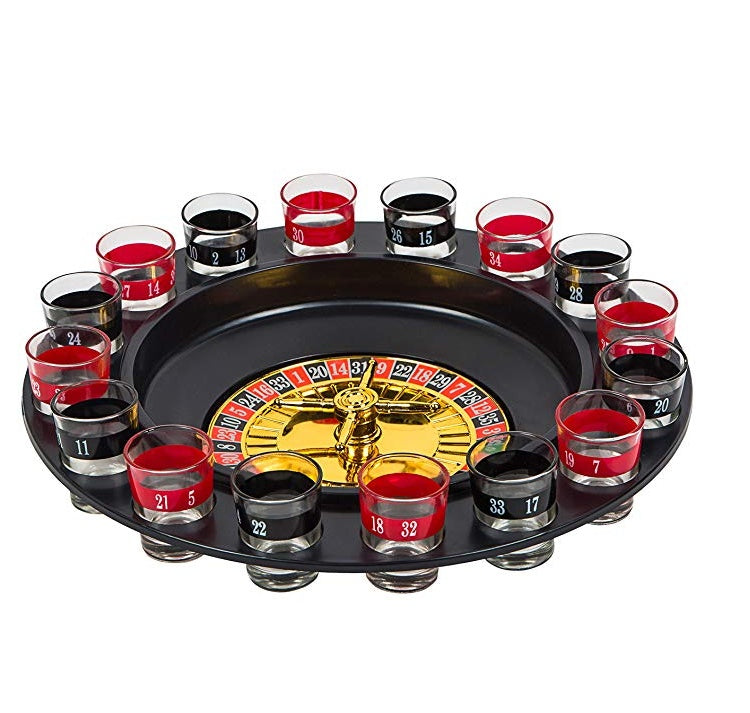 Roulette drinking games with glasses