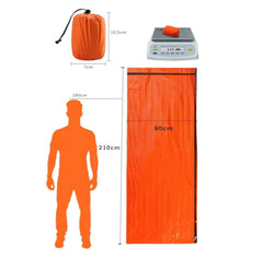 First Aid Sleeping Bag Thermal Blanket 26 Micron Orange