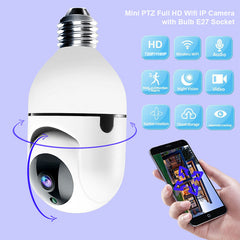 Screw in Light Bulb Camera APP Wireless WIFI Camera Home Security Monitoring