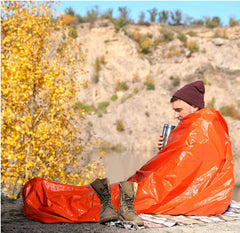 First Aid Sleeping Bag Thermal Blanket 26 Micron Orange