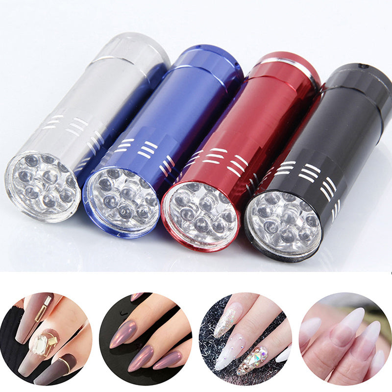 Ultraviolet Nine Lamps Money Detector Flashlight