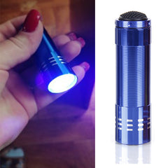 Ultraviolet Nine Lamps Money Detector Flashlight