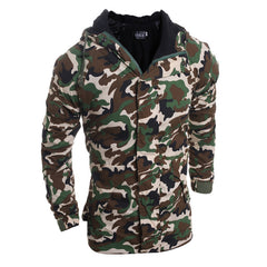 Men's Camo Hooded Thermal Padded Jacket